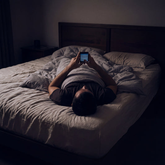 Scrolling phone but cannot sleep